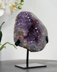 Beautiful Amethyst Crystal Geode wiith Metallic Stand - MWS1604