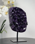 AAA Grade Natural Amethyst Cluster with Metal Stand - MWS1656