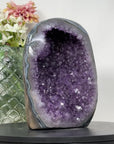 Huge Natural Amethyst Geode with Blue Agate Shell - CBP1068