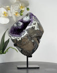 Astonishing Top Grade Natural Amethyst & Green Jasper Geode - MWS1400