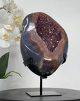 Natural Amethyst & Agate Geode with Beautiful Yellow Banding - MWS1529