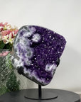 Outstanding Natural Amethyst Crystal Geode - Solid Metallic Stand Included - MWS0900