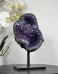 Natural Amethyst Geode with Stunning Green Jasper Shell - MWS0080