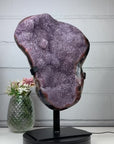 XXL Natura Lavander Amethyst Cluster with Stunning Agate Shell - AWS1444