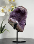 Natural Amethyst Geode with Red Tone Jasper Shell - MWS1402