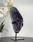 Deep Purple Natural Amethyst & Green Jasper CLuster Specimen - MWS1482