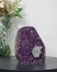 Natural Amethyst Cathedral with Calcite Crystal inclusion & Green Jasper Shell - CBP0967