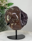 Red Jasper & Amethyst Crystal Cave Geode - MWS0817