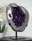 Natural Uruguayan Amethyst Geode with agate Shell - MWS1265