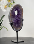 Deep Purple Amethyst & Blue Agate Geode Portal Slice - MWS1672