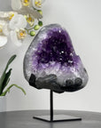 Stunning Natural Amethyts Cave with Metal Stand - MWS1698