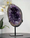 Natural Amethyst Stone Geode with Agate Shell - MWS1611