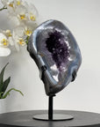 Outstanding Natural Blue Agate & Amethyst Geode - MWS1385