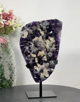 Premium A Grade Amethyst Cluster with Square Calcite Formations - MWS0908