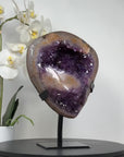 Beautiful Natural Amethyst Geode, Metal Stand Included - MWS1740