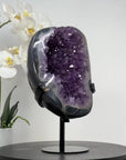 Natural XXL Agate & Amethyst Geode, Metallic Stand Included - MWS1452