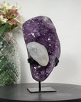 Natural Amethyst Cluster with Large Calcite Specimen - MWS0994