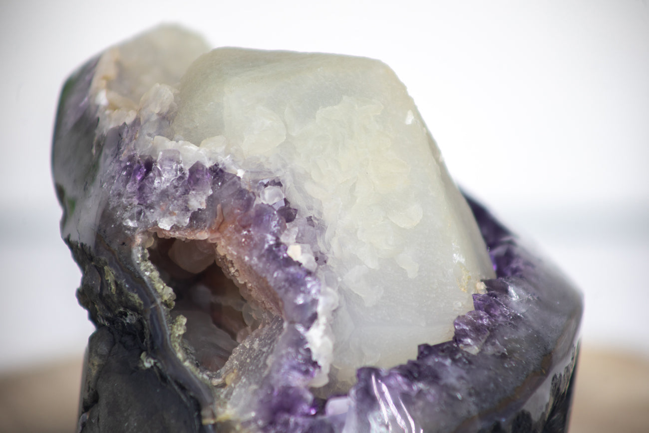 Fine Amethyst with Rare Calcite Crystal Formation - MSP0164 - Southern Minerals 