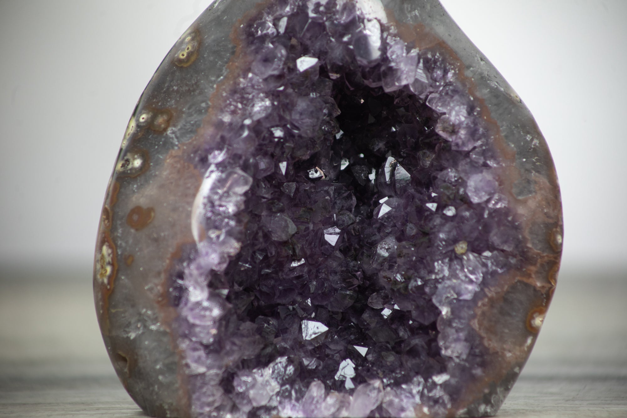 Amethyst &amp; Quartz Stone Flame Carving - FST0039