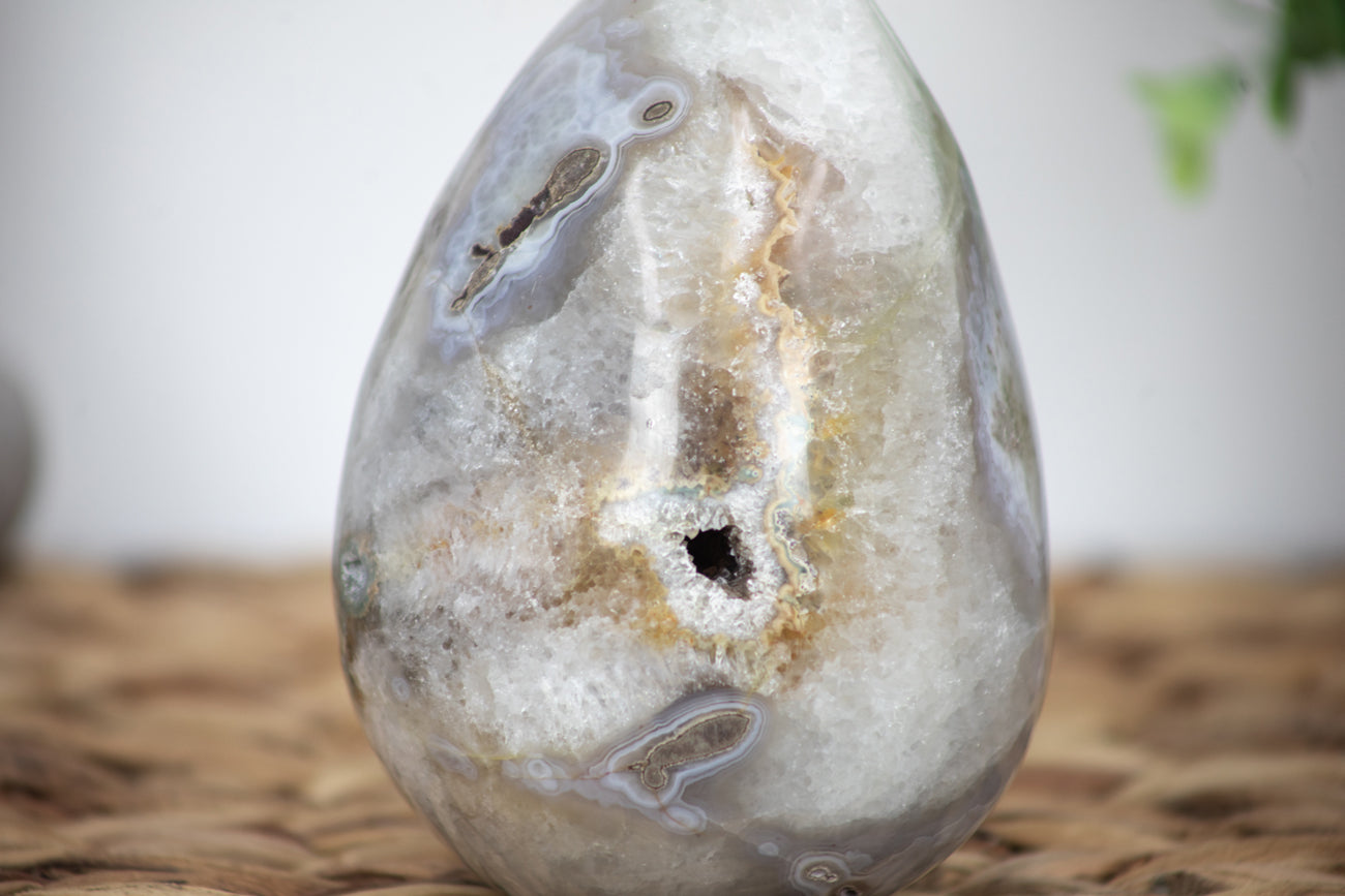 Beautiful Natural Stone Egg Carving - STE0049