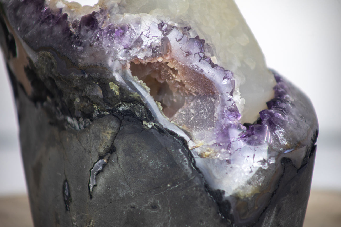 Fine Amethyst with Rare Calcite Crystal Formation - MSP0164 - Southern Minerals 