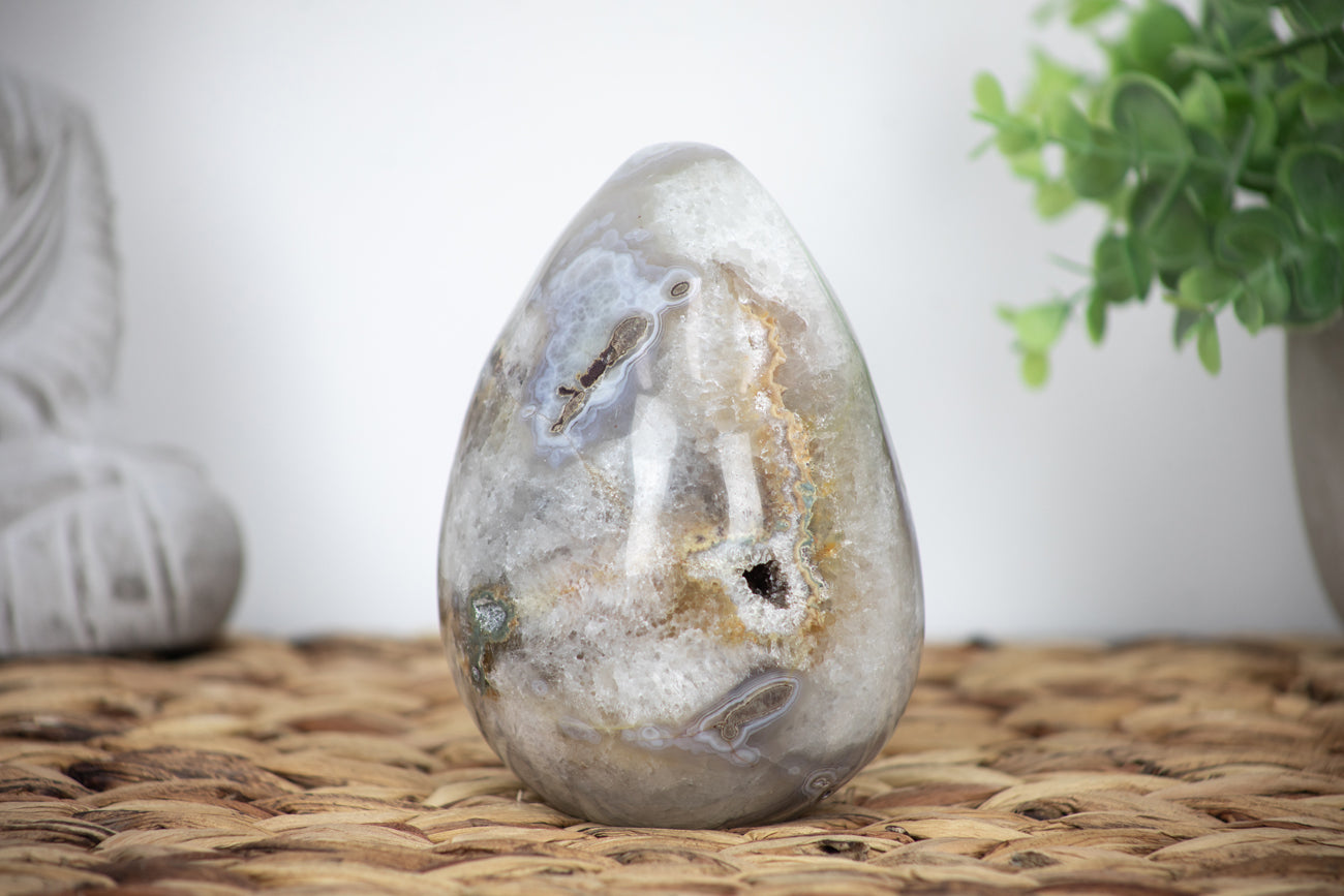 Beautiful Natural Stone Egg Carving - STE0049