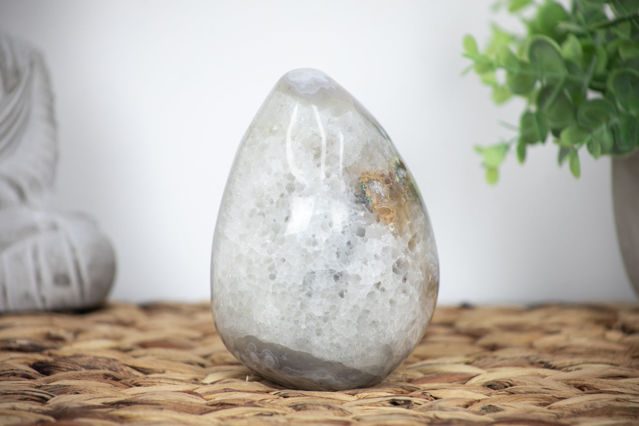 Beautiful Natural Stone Egg Carving - STE0049